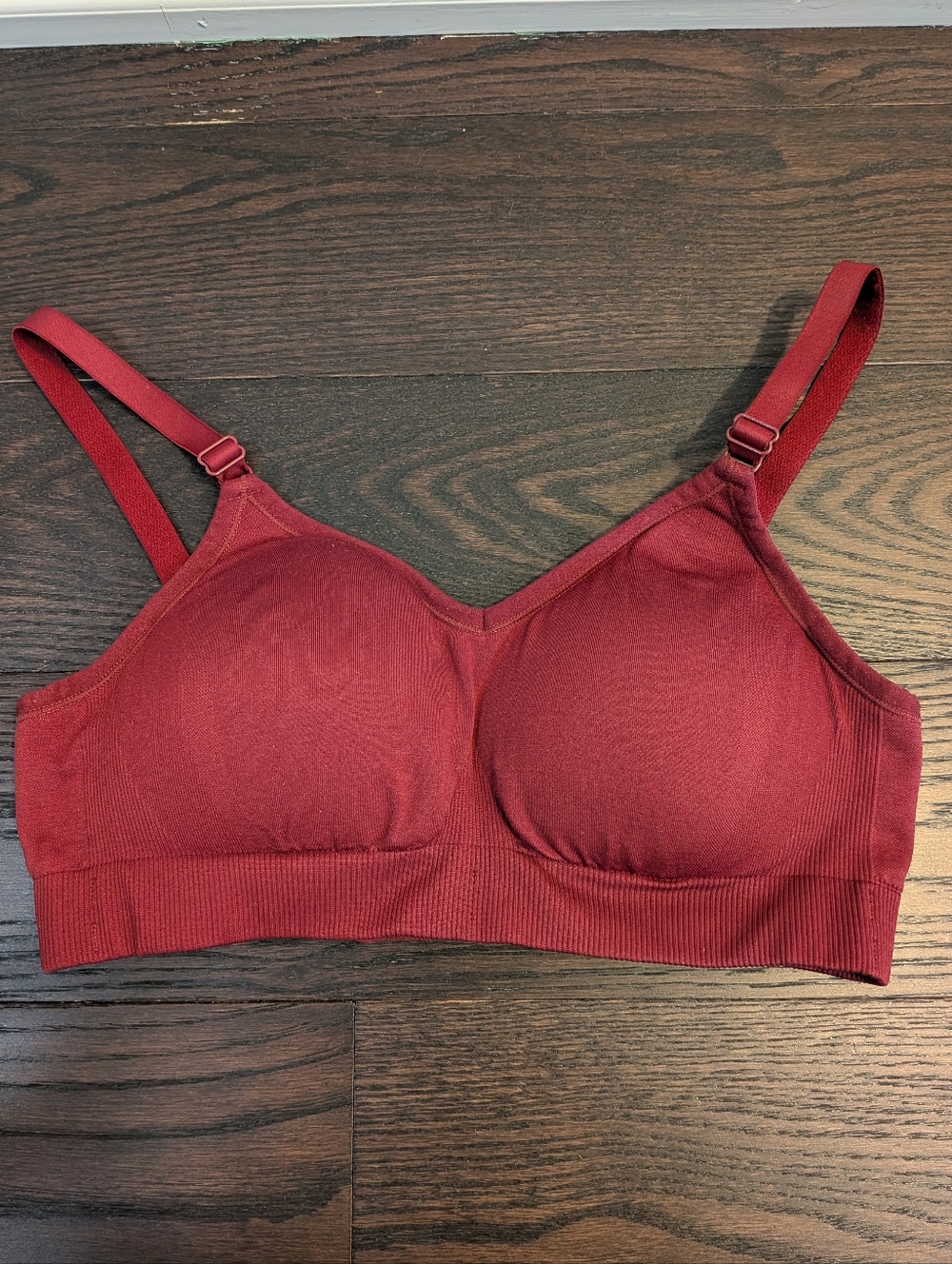 knix Burgundy Wireless Seamless Everyday Bra